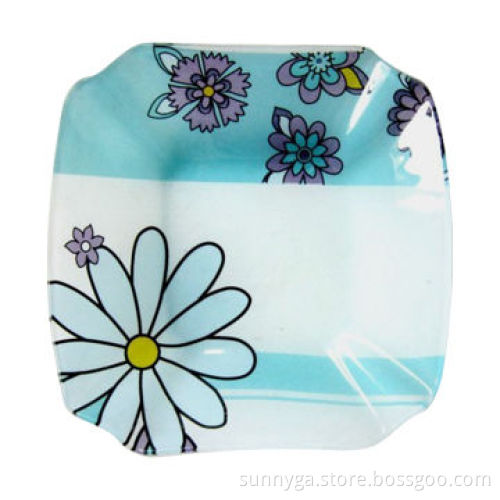 Fashion Shape Glass Plate for Fruits/Foods/Candies, Available in Various Designs and Sizes